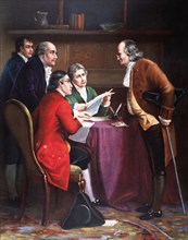 Drafting of the US Declaration of Independence, 1776