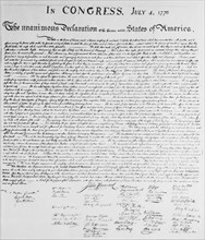 Declaration of Independence, USA, 1776