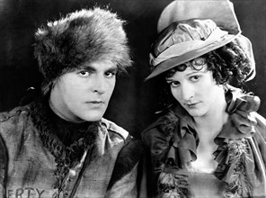 Neil Hamilton, Carol Dempster, Portrait on-set of the Silent Film, "America", 1924