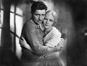Ronald Colman, Ann Harding, on-set of the Film, "Condemned", 1929