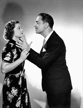Myrna Loy, William Powell, on-set of the Film, "Double Wedding", 1937