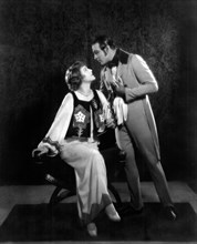 Vilma Banky, Rudolph Valentino, on-set of the Silent Film, "The Eagle", 1925