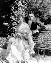 Jewel Carmen, Douglas Fairbanks, on-set of the Silent Film, "Flirting with Fate", 1916