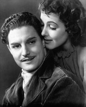 Robert Donat, Jean Parker, on-set of the Film, "The Ghost Goes West", 1935