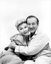 Mitzi Gaynor, David Niven, on-set of the Film, "Happy Anniversary", 1959