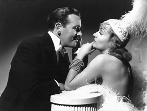Preston Foster, Carole Lombard, on-set of the Film, "Love Before Breakfast", 1936