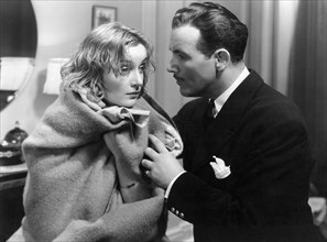 Carole Lombard, Preston Foster, on-set of the Film, "Love Before Breakfast", 1936
