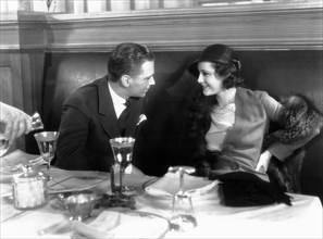 Douglas Fairbanks Jr., Frances Dee, on-set of the Film, "Love is a Racket", 1932