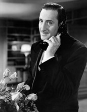 Basil Rathbone, on-set of the Film, "The Mad Doctor", 1941