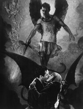 John Gilbert, Alma Rubens, on-set of the Silent Film, "The Masks of the Devil", 1928
