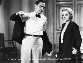 Fredric March, Tallulah Bankhead on-set of the Film, "My Sin", 1931
