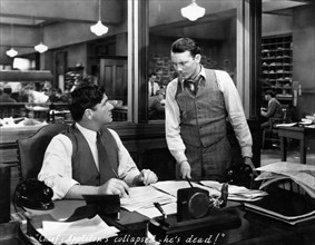 George Bancroft (Left), on-set of the Film, "Scandal Sheet", 1931