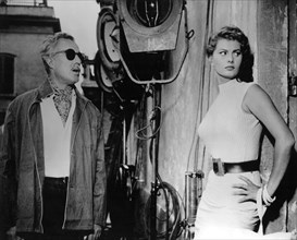 Vittorio De Sica, Sophia Loren, on-set of the Film, "Too Bad She's Bad" (aka Peccato Che Sia Una Canaglia), 1955