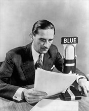 Westbrook Van Voorhis, Narrator for TV Programs and Movies, Appearing on Blue's Network "March of Time", circa early 1930's