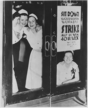 Female Woolworth Workers on Strike, Detroit, Michigan, USA, 1937