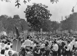 Crowd of Demonstrators at Rally for "National Vigil for Soviet Jewry", Lafayette Park, Washington, D.C., USA, 1965