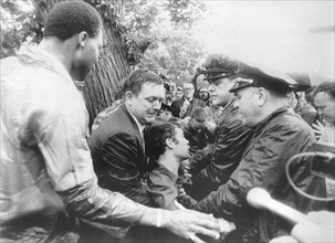 Vietnam War Protesters Being Removed by Police Near Supreme Court Building, Washington, D.C., USA, 1968