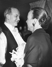 U.S. Secretary of State Dean Rusk with Wife, Virginia, at Formal Dinner given by Nicaraguan Ambassador, Washington, D.C, USA, 1961