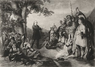 John Wesley Preaching to the Indians, Illustration