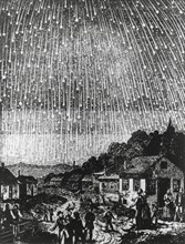 Leonid Meteor Shower of 1833, USA, Illustration