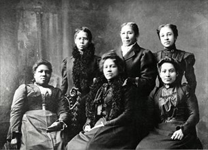 Six African-American Women, Portrat, circa 1900, from the Film, "The Emerging Woman" Produced by the Women's Film Project, Inc