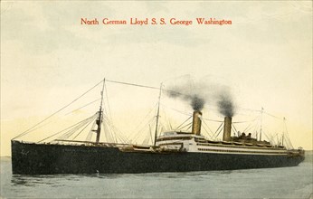 North German Lloyd S. S. George Washington, Postcard, circa 1910