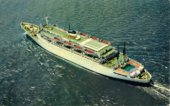 American Export Lines Ocean Liner, S. S. Atlantic, Postcard, circa 1960's