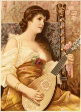 Woman Playing Guitar, "The Old Song", 1891