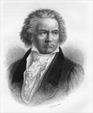 Ludwig van Beethoven (1770-1827), German Composer, Engraving, 1873