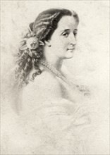 Empress Eugenie, or Eugenie de Montijo, Wife of Napoleon III, Portrait, circa 1870