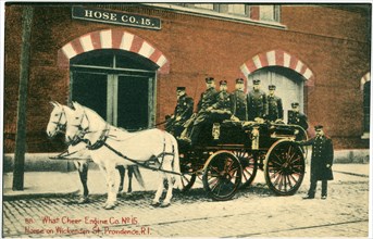 What Cheer Engine Co. No. 15, House on Wickenden St., Providence. Rhode Island, Postcard, circa 1902