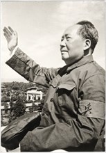 Chairman Mao Zedong (1893-1976), Founder of the People's Republic of China, Portrait Waving to Crowd, 1963