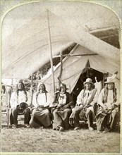 Lakota Chiefs Following their Surrender, Standing Rock Reservation, Dakota Territory, USA, Single Image of Stereo Card, 1881