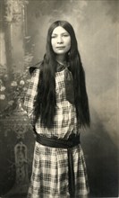 Young Ojibwa Woman, Portrait, circa 1900