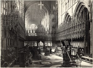 Rood Screen and Interior, Chester Cathedral, Chester, Cheshire, England, Albumen print, 1890