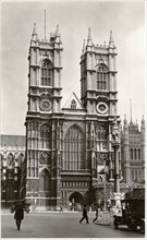 Westminster Abbey, London, England, United Kingdom, Postcard circa early 1930's