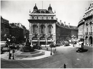 Piccadilly Circus, London, England, United Kingdom, circa early 1950's