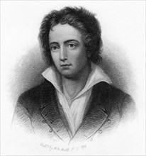 Percy Bysshe Shelley (1792-1822), English Romantic Poet, Engraving, 1876