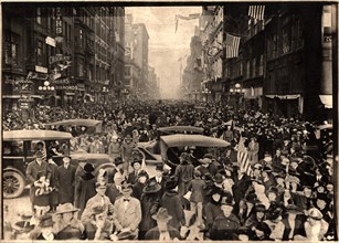 WWI Victory Celebration, New York City, USA, November 11, 1918