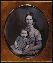 Mother and Child Portrait, Daguerreotype, circa 1850's,