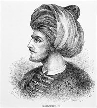 Mehmed II (1432-81), Ottoman Sultan, Considered the True Founder of the Ottoman Empire, Engraving 1885