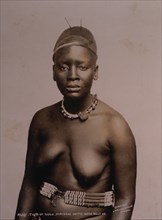 Nude Zulu Woman, Portrait, South Africa, Circa 1890