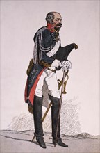 Field Marshall Gebhardt Leberecht von Blucher (1742-1819), Prussian Military Leader, Color Drawing by Denis Deighton, 1814