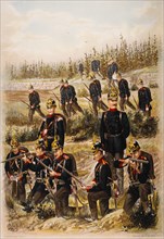 125th Wurtemberg Infantry Regiment, Chromolithograph, 1899