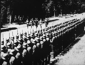 German Officers Reviewing Troops, 1939