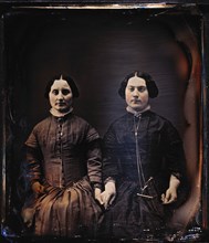 Two Adult Sisters, Portrait, Daguerreotype, circa 1850's
