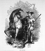 Christopher "Kit" Carson, American Frontiersman and Guide, with Horse