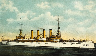 U.S. Naval Battleship, U.S.S. Virginia, circa 1910