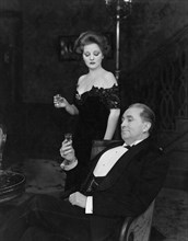 Tallulah Bankhead and Charles Dingle, on-set of the Broadway Play, "The Little Foxes", 1939
