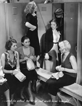 Sylvia Sidney, (second from right), on-set of the Film, "An American Tragedy", 1931